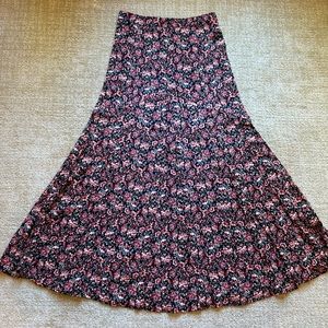 Contemporary Rose Print Maxi Skirt